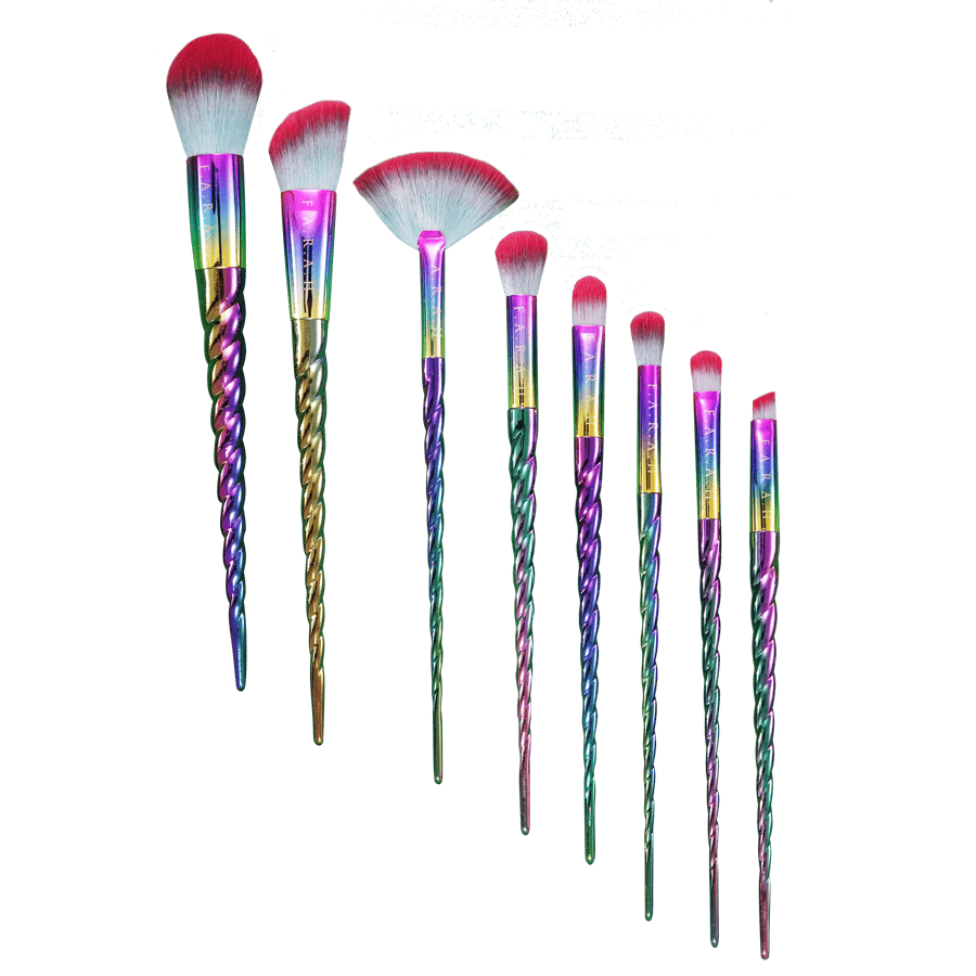 Holographic Unicorn Brush Set (8 PC)