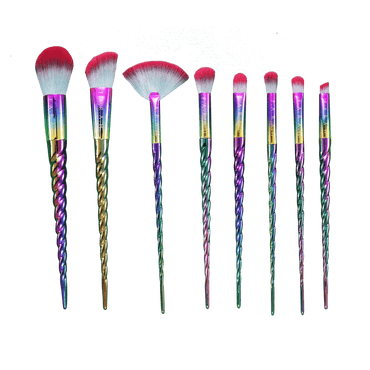 Holographic Unicorn Brush Set (8 PC)