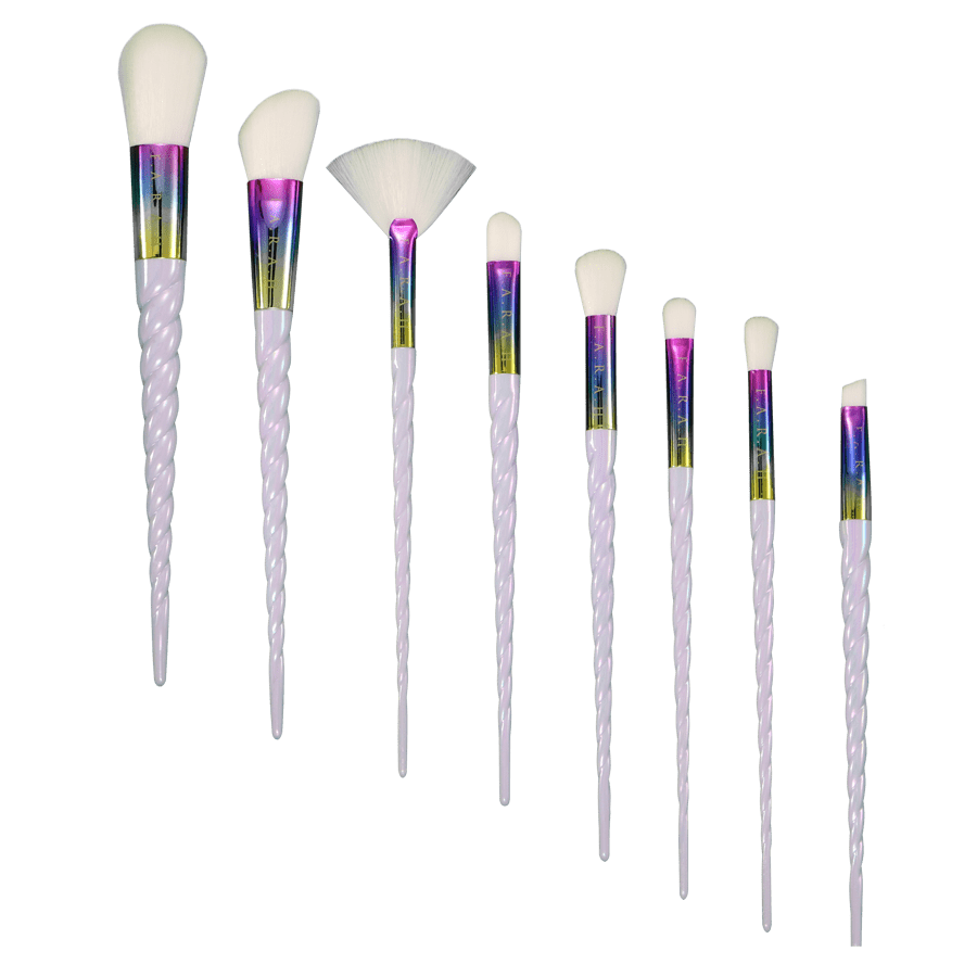 Rainbow White Unicorn Brush Set (8 PC)