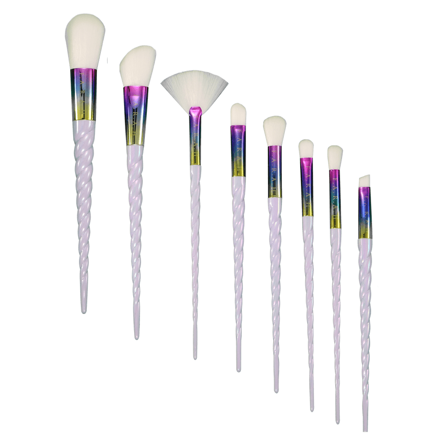 Rainbow White Unicorn Brush Set (8 PC)