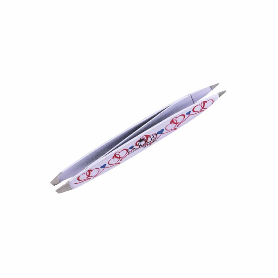 Z-Tweeze® Dual Ended Tweezer - Dancing Hearts (White/Red)