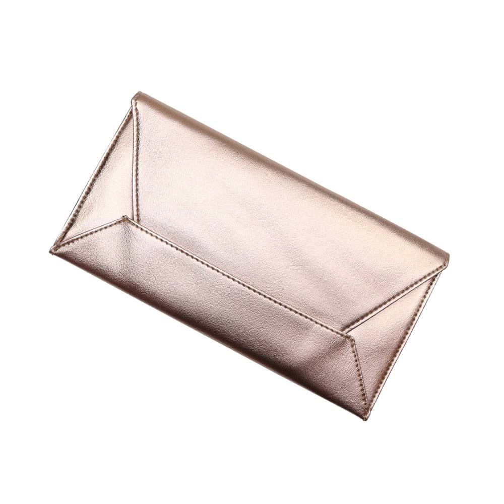 Gold makeup pouch