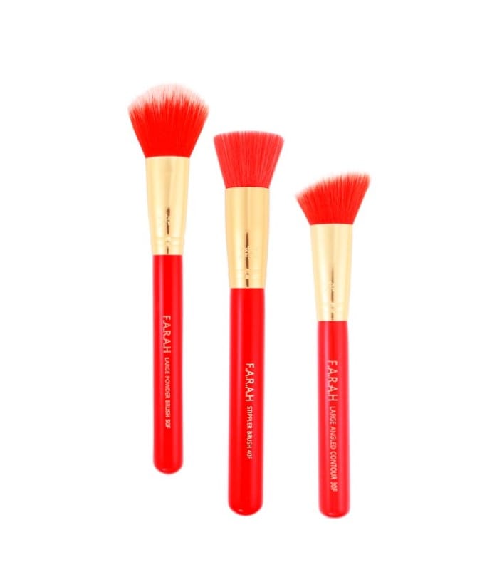 Red Siren Face Brush Trio