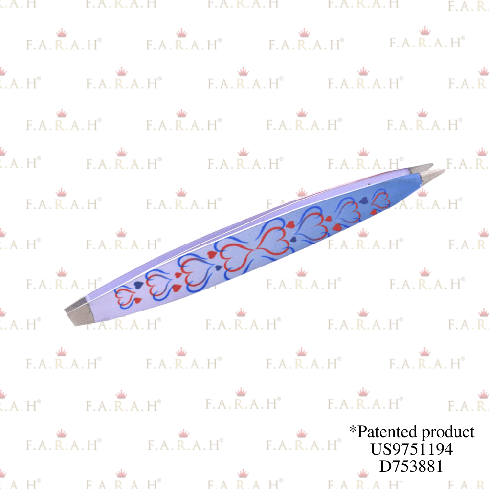 Z-Tweeze® Dual Ended Tweezer - Blue-Pink Ombre Hearts