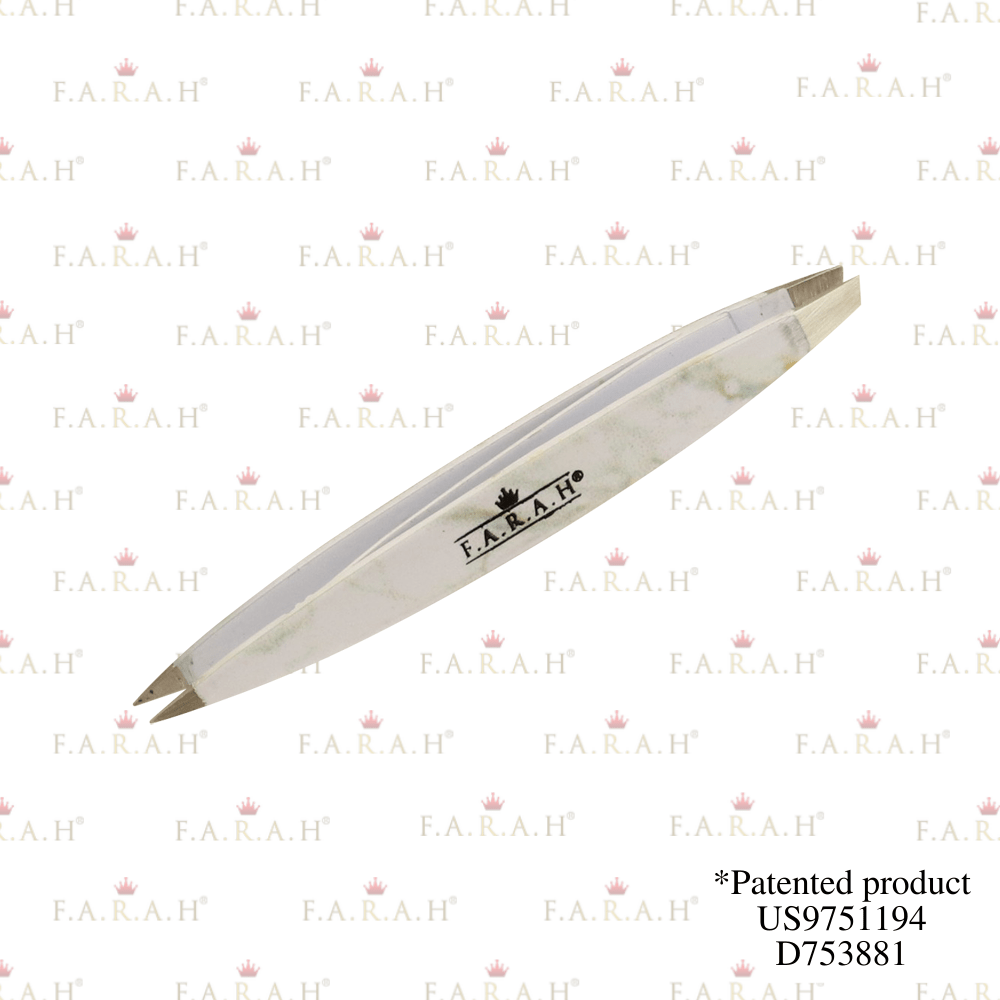 Z-Tweeze® Dual Ended Tweezer - White Marble