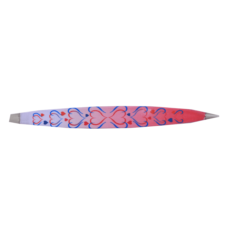 Z-Tweeze® Dual Ended Tweezer - Blue-Pink Ombre Hearts